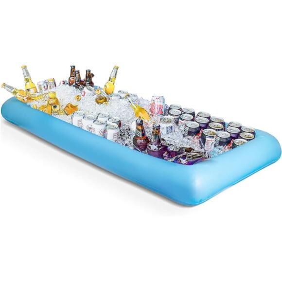 Other - Inflatable Ice Serving Buffet Bar with Drain Plug - Blue Salad